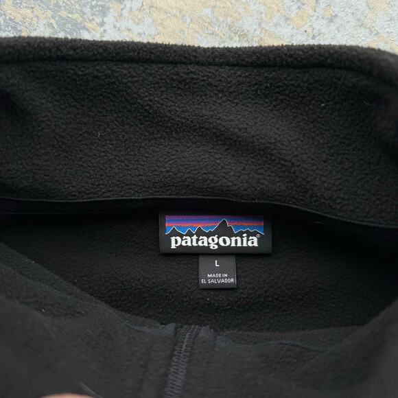 Patagonia Black Micro D Fleece 1/4 Zip Sz L - Picture 3 of 7